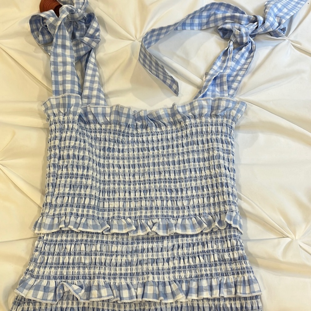 Blue & white dress